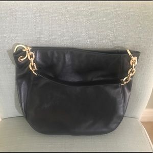 Used Michael Kors black leather handbag